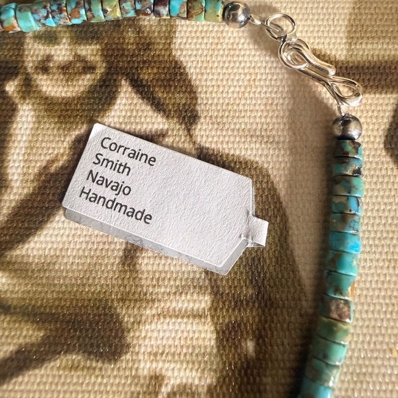 Navajo Corraine Smith Hesihi Turquoise Necklace - Picture 3 of 3